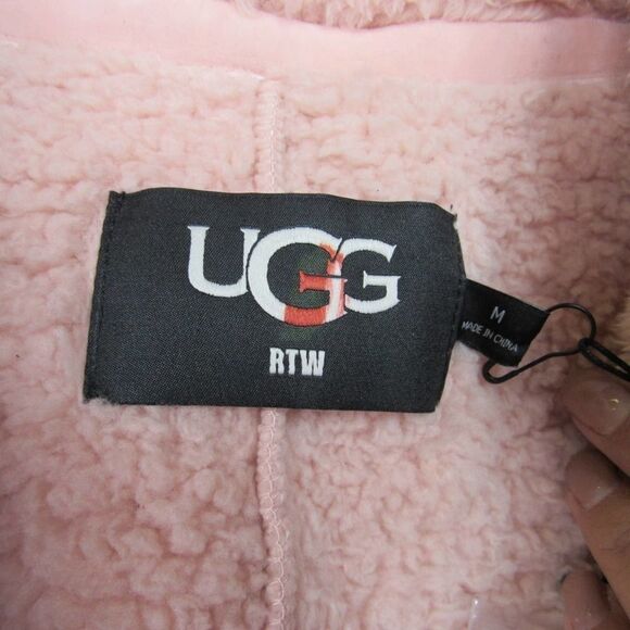 UGG ANNONA SHERPA TRAVEL CARDIGAN IN ROSEWATER - Picture 4 of 9
